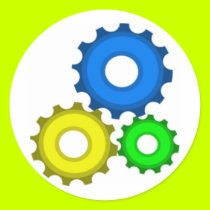 Colourful Gears stickers