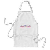 Colourful gentelman moustaches hipsters apron