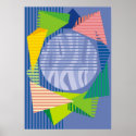 Colourful Geometric Abstract Art Posters and Print