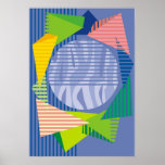 Colourful Geometric Abstract Art Posters and Print
