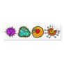 Colourful Germs Bumper Stickers