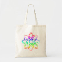 Colourful Glowing Atom - Bag