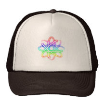 Colourful Glowing Atom - Hat