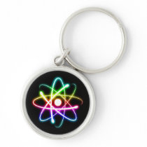 Colourful Glowing Atom - Keychains