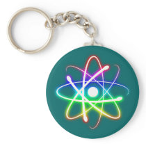 Colourful Glowing Atom - Keychains