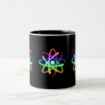 Colourful Glowing Atom - mug