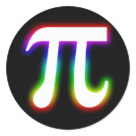 Colourful Glowing Pi - math sticker