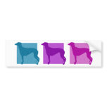 Colourful Greyhound Silhouettes bumper stickers