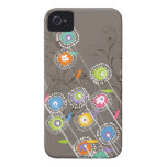 Colourful Groovy Flowers Garden iPhone CaseMate iPhone 4 Case
