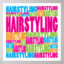 Colourful Hairstyling Print