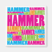 Colourful Hammer Refrigerator Magnet