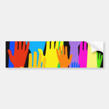Colourful Hands Bumper Sticker