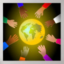 Colourful Hands Print