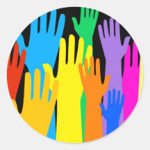 Colourful Hands Stickers