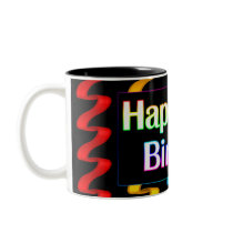 Colourful Happy Birthday Mug