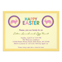 Colourful Happy Easter Invitation