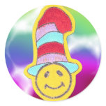 Colourful Happy Hippie Smiley Face stickers