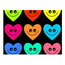 Colourful Heart Postcard