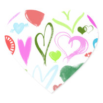 Colourful Hearts 1 Sticker
