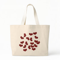 colourful hearts canvas bags