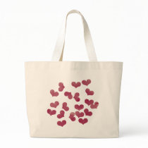 colourful hearts tote bag