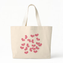 colourful hearts canvas bag