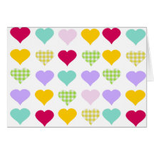 Colourful Hearts Greeting Cards