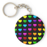 colourful hearts keychains