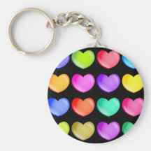 Colourful Hearts Keychains