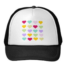 Colourful Hearts Mesh Hat