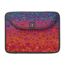 Colourful Hearts Rickshaw Flap Sleeve MacBook Pro Sleeve