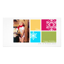 Colourful Holiday Photo Card