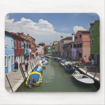 Colourful homes along canal on the island of mousepads