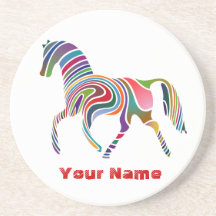 Colourful Horse - Custom Coaster / Untersetzer
