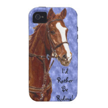 Colourful I'd Rather Be Riding iPhone 4 Case