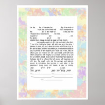Colourful Interfaith Text Ketubah Posters