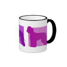 Colourful Irish Water Spaniel Silhouettes Coffee Mug