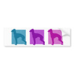 Colourful Italian Greyhound Silhouettes bumper stickers