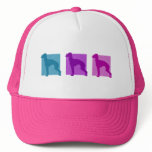 Colourful Italian Greyhound Silhouettes hats