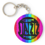 Colourful Jazz Trumpets keychains