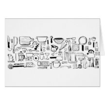 Colourful Kitchen Patterns Card