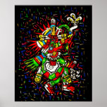 Colourful Kukulcan Poster