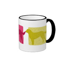 Colourful Labrador Retriever Silhouettes Mugs