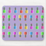 Colourful Lavender Nail Polish Bottles Mousepad