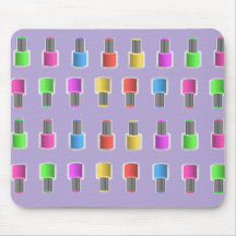 Colourful Lavender Nail Polish Bottles Mousepad