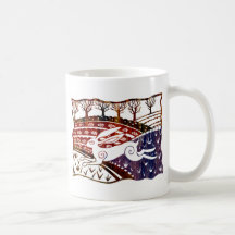 Colourful Leaping Hare Coffee Mugs