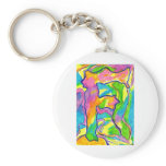 Colourful Letter F Key Chain