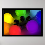 Colourful light bulbs - Poster posters