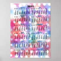 Colourful Lights Wall Calendar 2011 Poster