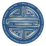 Colourful Longevity Symbol stickers